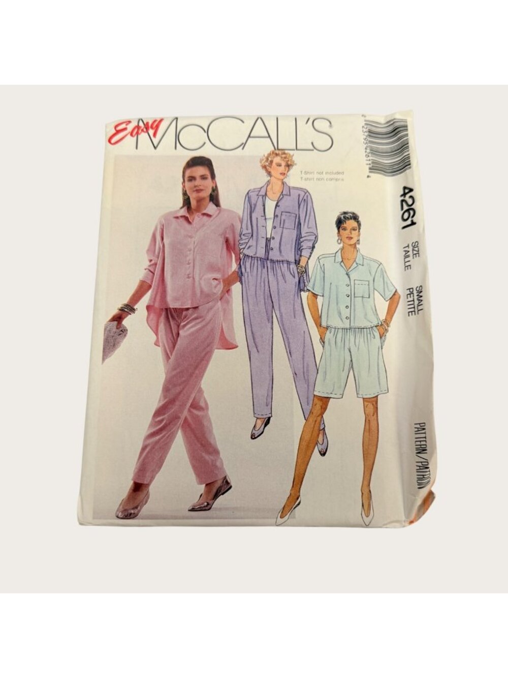 Vintage 1980s McCalls Sewing Pattern 4261 Misses Blouse Pants Shorts Size Small